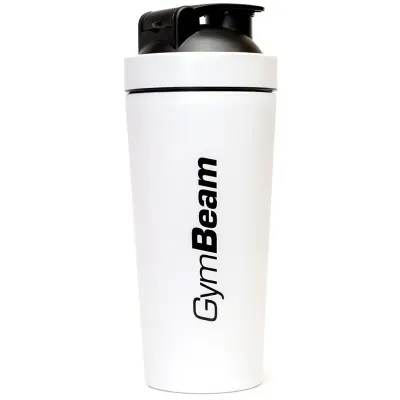 GymBeam Shaker Steel shaker pentru sport culoare White 1 buc