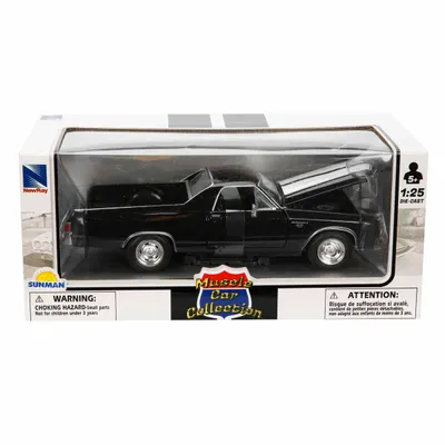 Masina metalica, New Ray, 1970 Chevrolet El Camino SS, Negru, 1:25
