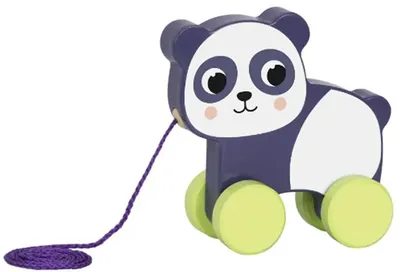 Jucărie de tragere din lemn Hi Pando - Panda