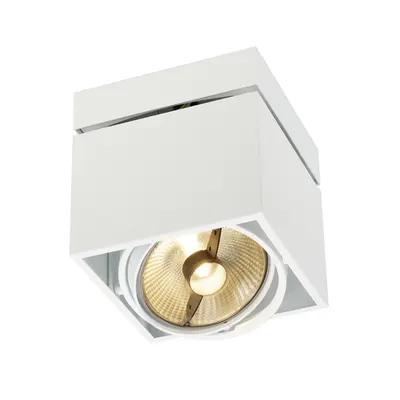 Corp iluminat TAVAN, KARDAMOD GU10 Plafonul Luminita, alb capac singur, QPAR111, patrat, alb, max. 75W