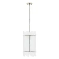 Lustră argintie din metal cu abajur din sticlă ø 27 cm Ritz – Premier Housewares