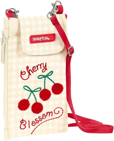 Husă pentru telefon mobil Safta - Cherry, cu portofel