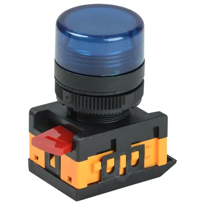 Lampa semnalizare AL-22TE d22mm albastru neon /240V cylinder