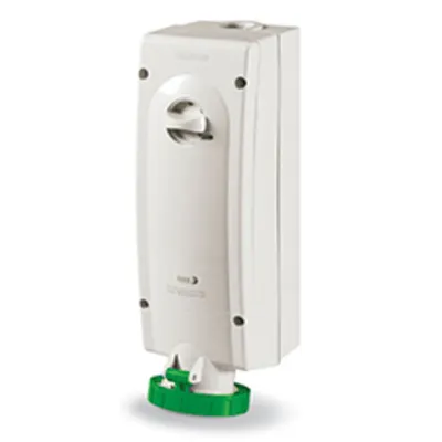 Priza interblocabilan63A 3P+N+E 2h >50V >300-500Hz 136X390MM terminal cu surub Cu interblocaj mecanic