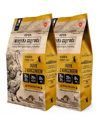 WIEJSKA ZAGRODA Curcan cu pui hrană uscată pentru pisoi 2x5 kg