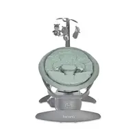 Leagan electric Toscana Frosty Green Stars rotativ, panou muzical, telecomanda