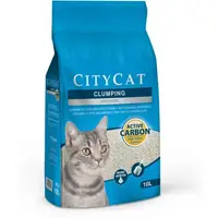Nisip pentru litiera, City Cat Clumping Act Carbon, 10L