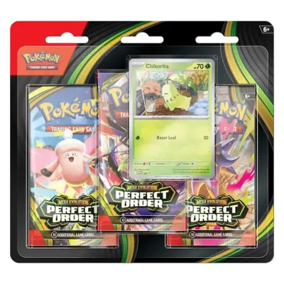 Set carti de joc, Pokemon TCG, Perfect Order, 3 Blister Booster