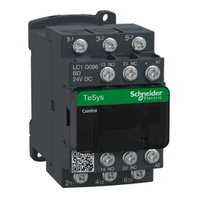 Contactor, TeSys Deca, 3P(3NO), AC-3/AC-3e, <=440V, 9A, bobina 24V CC, terminale inelare cu borne tip lug
