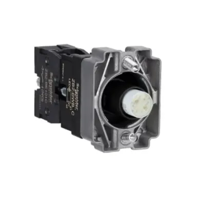 Bloc luminos cu corp si element de fixare, Easy Harmony XB2, metal, orange, bulb 24V DC LED, 24V AC/DC, 1NO