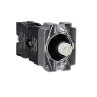 Bloc luminos cu corp si element de fixare, Easy Harmony XB2, metal, orange, bulb 24V DC LED, 24V AC/DC, 1NO