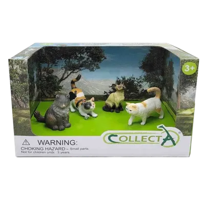 Set de 4 figurine pictate manual Pisicute indragite 84218