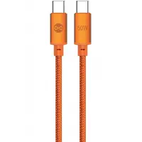 Cablu Date si Incarcare USB-C - USB-C Forever Saffron, 60W, 1m, Portocaliu