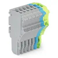 1-conductor female plug; 1.5 mm²; 7-pole; 1,50 mm²; gray, blue, green-yellow