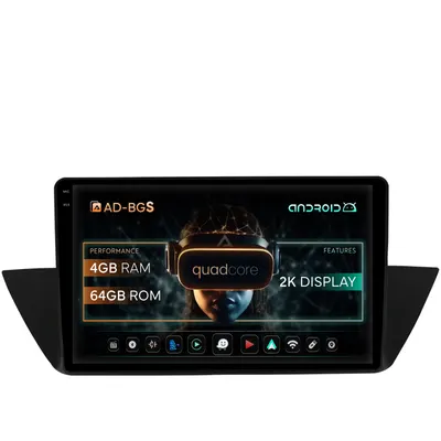Navigatie 2K BMW X1 (2009-2015), Android, S-Quadcore 4GB RAM + 64GB ROM, 10.36 Inch - AD-BGS100042K+AD-BGRKIT394