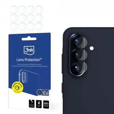 Folie de protectie Camera Spate 3MK Protection pentru Samsung Galaxy A26 A266, Sticla Flexibila, Set 4 bucati, Transparenta