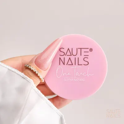 Gel UV Saute Nails One Touch Glitter Natural 30gr