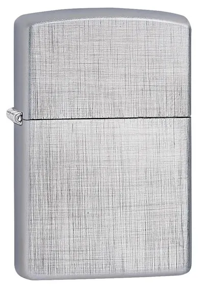 Bricheta Zippo Brushed Chrome, pânză de in