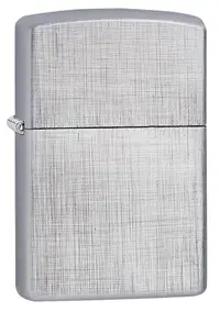 Bricheta Zippo Brushed Chrome, pânză de in