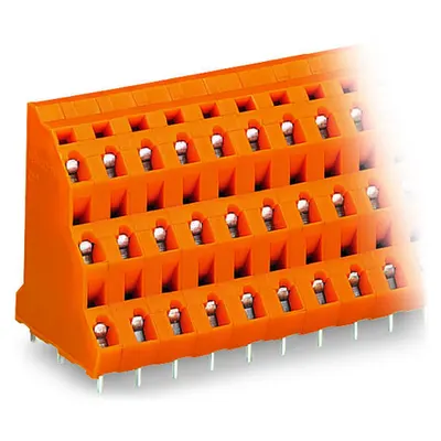 Triple-deck PCB terminal block; 2.5 mm²; Pin spacing 7.62 mm; 3 x 8-pole; CAGE CLAMP®; 2,50 mm²; orange