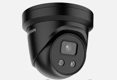 Camera supraveghere Hikvision IP turret DS-2CD2383G2-IU(2.8mm)BLACK, 8MP, culoare neagra, Acusens - filtrarea alarmelor false du