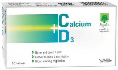 Calcium + D3, 30 tablete, Magnalabs