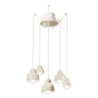 Sospensione 5 Luci / 5-Lights Pendant Deco Berimbau Finish Crm - Crema C2605
