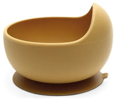 Bol din silicon cu vid Lorelli - Natural, Yellow