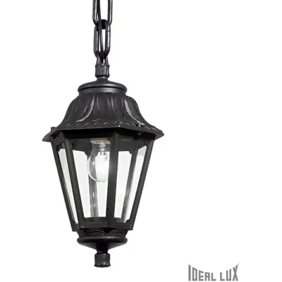 Corp de iluminat suspendat Anna, 1 bec, dulie E27, D:220 mm, H:450/800mm, Negru