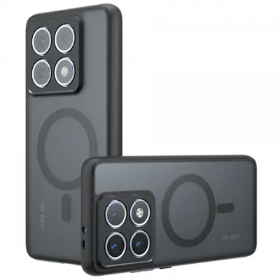 Husa MagSafe pentru Xiaomi 14T, Techsuit, PureFrost, Neagra Satinata