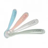 Set 4 lingurite ergonomice silicon - Eucalyptus