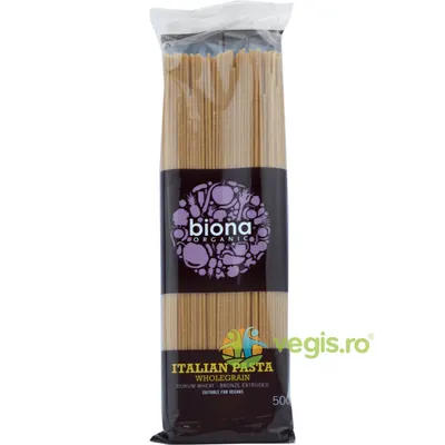 Spaghete Integrale din Grau Dur Ecologice/Bio 500g
