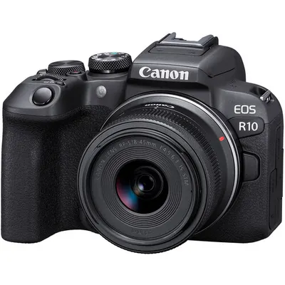 Cameră fără oglindă Canon - EOS R10, RF-S 18-45 IS STM, Black
