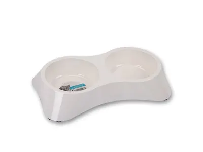 Castron dublu din melamina, pentru caini, M-PETS, 2 x 800 ml