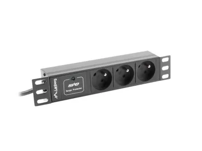 Unitate distributie alimentare PDU 10", 1U, 16A, 3 prize , negru
