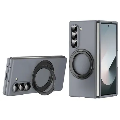 Husa Smart Ring MagSafe pentru Samsung Galaxy Z Fold7, Folie ecran, Gri Engros
