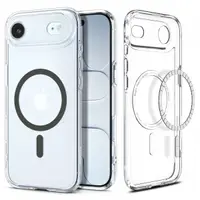 Husa MagSafe pentru Apple iPhone 17 Air, Spigen, Ultra Hybrid, Gri Transparenta ACS10314