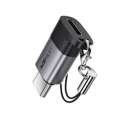 Adaptor Date si Incarcare Lightning - USB-C Acefast J19, Gri