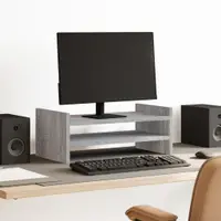 vidaXL Suport de monitor, gri sonoma, 50x27x20 cm, lemn prelucrat