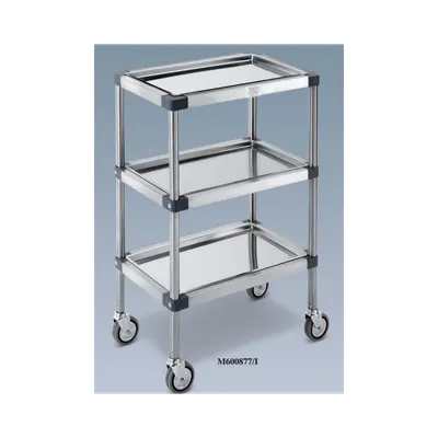 Masuta instrumentar cu trei rafturi detasabile din inox - M600877/I