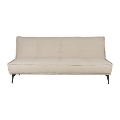 Canapea bej extensibilă cu tapițerie din țesătură bouclé 184 cm Cielke – White Label