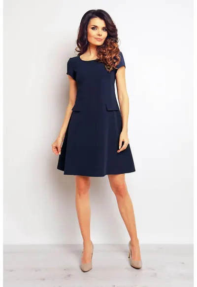 Rochie dama Poliester - M081 - Bleumarin