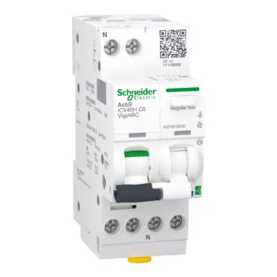 Acti9 Active VigiARC RCBO, Intreruptor automat diferential, detectie arc electric, cu Powertag, iCV40H, 1P+N, curba C, 6A, 10kA, 30mA tip A-SI