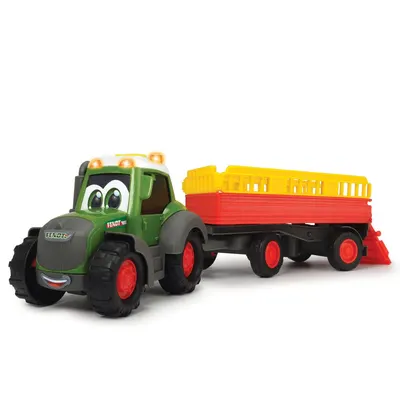 Tractor Fendt cu remorca si figurina vaca Simba