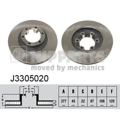 Disc frana NIPPARTS J3305020