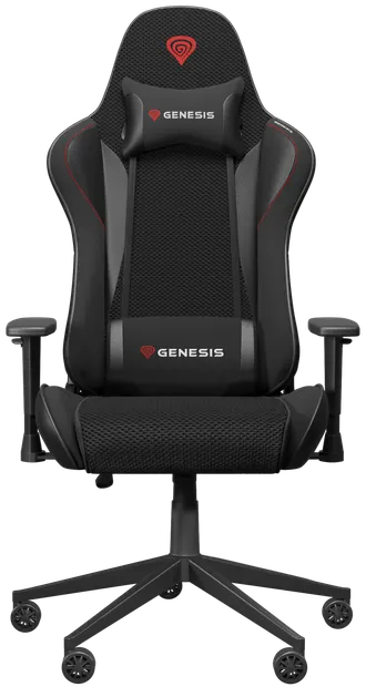 Scaun Gaming GENESIS Nitro 440 G2 Black Mesh, Piele Ecologică + Polyester, Reglabil pe Înălțime, Spătar 150°, max 120 kg, iluminare RGB, negru