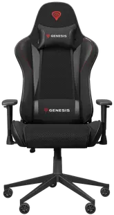 Scaun Gaming GENESIS Nitro 440 G2 Black Mesh, Piele Ecologică + Polyester, Reglabil pe Înălțime, Spătar 150°, max 120 kg, iluminare RGB, negru