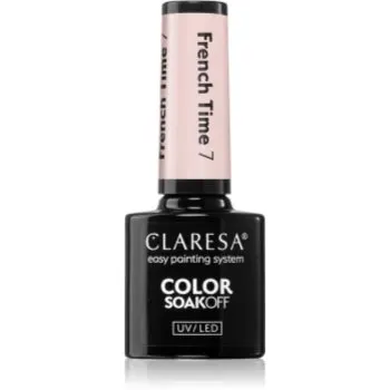 Claresa SoakOff UV/LED Color French Time unghii cu gel folosind UV / lampă cu LED