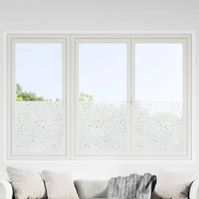 vidaXl Folie fereastră, 4 buc., mată, model floral, PVC
