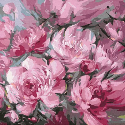 Set pentru pictură după numere Ideyka - Buchet, 40 x 40 cm